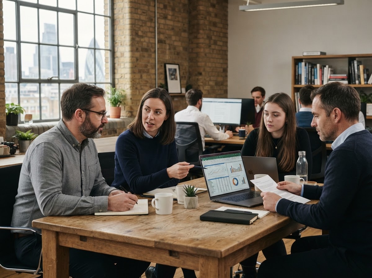 Alltion team workspace reviewing data-driven investment analysis